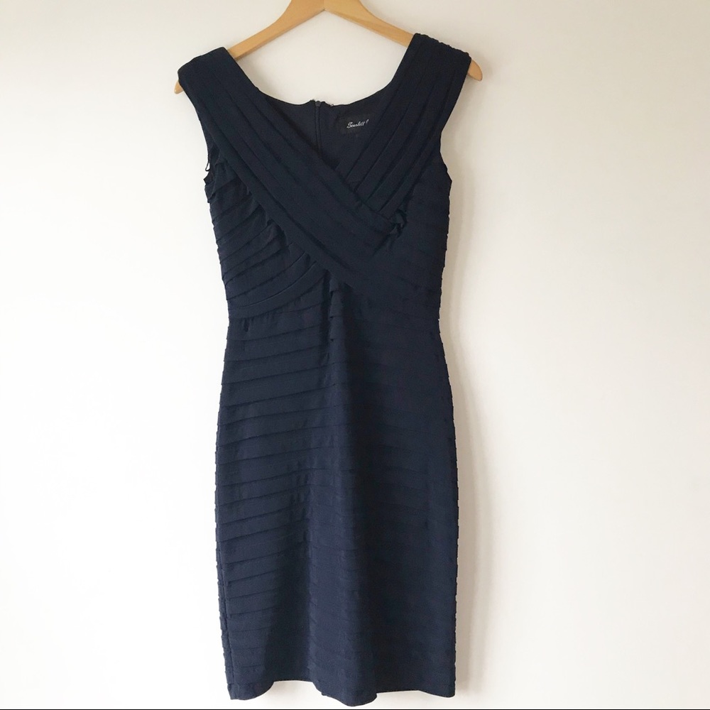 Scarlett Nite navy blue sheath dress